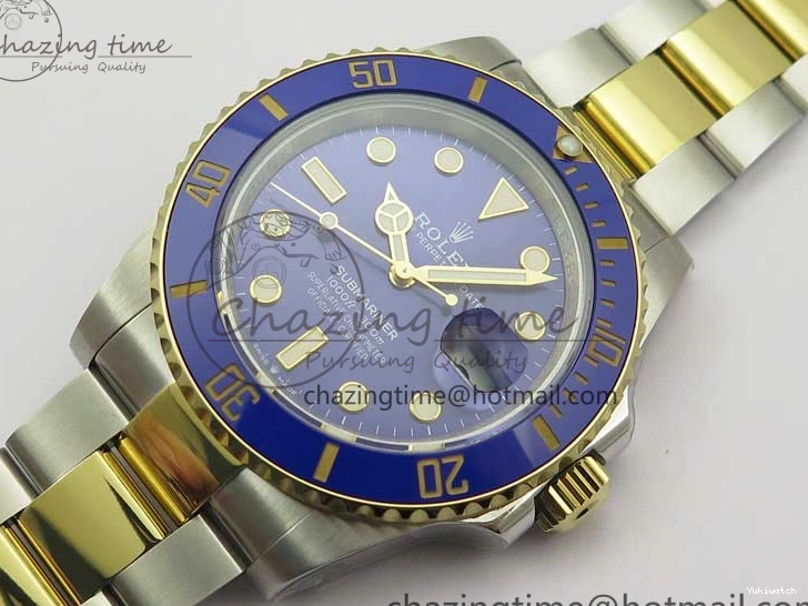 YG SS Maker LB Dial 126613 41mm Blue SS Bracelet Edition YG Best BP on Submariner 0108